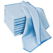 5 Pack Glass Cleaning Cloths,Bexikou Microfiber Cloths for Glass,Quickly Clean Windows, Mirrors, Glasses, Cars Screen, Camera, Blue